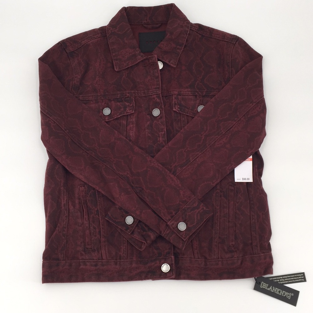 Blank NYC Rattled Up Snake Denim Jacket XS - Picture 8 of 12